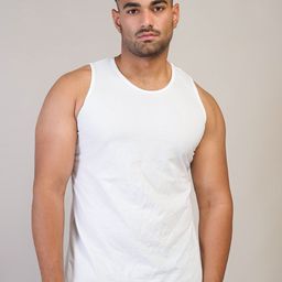 PINK GRAPES Cotton Scoop Neck Basic Vest VEST-PLAIN-WHITE-M-image-78