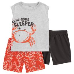 Carter's Sleeveless Night Suit Crab Printed - Grey-image-37