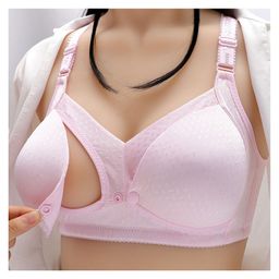 Bembika Wirefree Full Cover Lace Detailed Maternity Nursing Bra - Light Purple-image-76