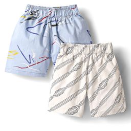 Rikidoos Cotton Pack Of 2 Abstract Printed Boxers - Sky Blue & White-image-55
