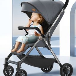 StarAndDaisy Stroller for Baby Foldable Baby Stroller Light Weight with Multi-Level Seat Recline, 5 Point Safety Belt, Pram for Kids-Grey-image-56