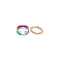 Dynamic Retail Global Set of 2 Rings for Men & Women, Multicolor-Gold Alloy Ring ()-image-61