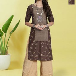 HERE&NOW Selection Of 2 Printed Straight Kurtas-image-58