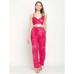 Erotissch Women Pink Tie & Dye Printed Beachwear Set-picture-1