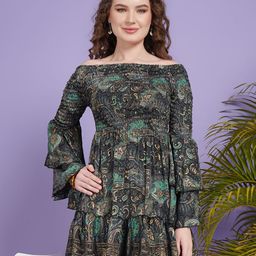 Boholyfe Women Luna Fernie Smocked Boho Mini Dress-image-51