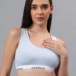 La Intimo Full Coverage Lightly Padded Dry Fit Workout Bra-15