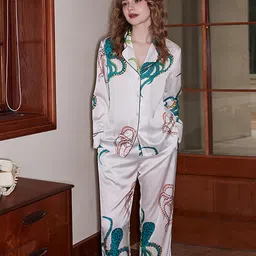 JC Collection Women Conversational Printed Shirt & Pyjamas Night suit-image-80