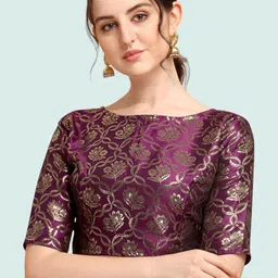 Moda Rapido Woven Design Saree Blouse-image-82