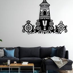 ARTROOMS Black Tirupati Balaji Textured Metal Wall Decor-picture-20