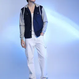 Campus Sutra Men Colourblocked Hooded Sweatshirt-picture-16