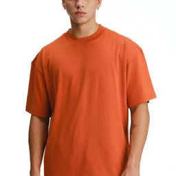 Organic Chics Men Anti Odour Solid Round Neck Cotton Oversized T-shirt-image-18