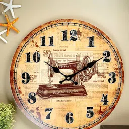 eazy wagon Yellow & Black Printed Analogue Wall Clock-17