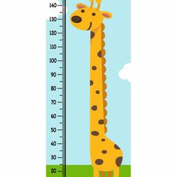 WENS Giraffe Height Measurement Removable Wall Sticker - Multicolor-26