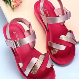 Pine Kids Sandals With Velcro Closure - Fuchsia-image-127