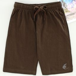 Kiddopanti Solid Color Knee Length Basic Shorts - Brown-image-54