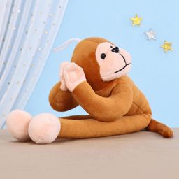 Toytales Namaste Monkey Soft Toy Brown - Length 35 cm-image-79