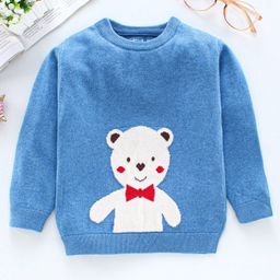 ToffyHouse Full Sleeves Sweater Teddy Print - Blue-image-68