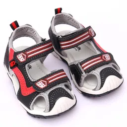 Cute Walk by Babyhug Sandals - Black Red-picture-47