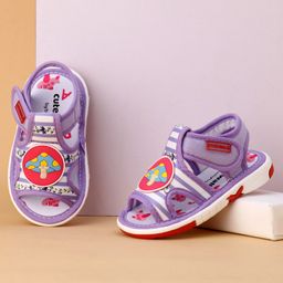 Cute Walk by Babyhug Sandals Mushroom Patch - Purple-image-25