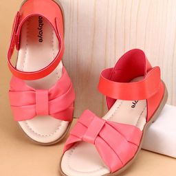 Babyoye SandalsWith Velcro Closure - Hot Pink-image-5