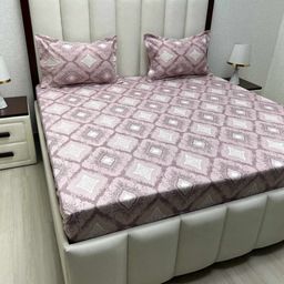 Pure Decor Royal Passion Purple Printed Pure Cotton 250TC Queen Bedsheet Set 2.28m x 2.54m-image-93