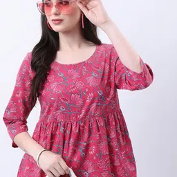 Vishudh Women Floral Printed Peplum Top-picture-52