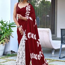 Anouk Women Floral Print Pure Cotton Saree-picture-18