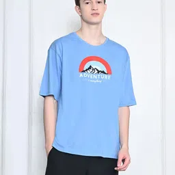 FITINC Men Graphic Printed Bio Finish Oversized Cotton T-shirt-image-15