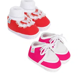 NESKA MODA Red Cotton Booties-image-63