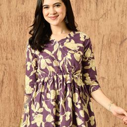Anouk Rustic Floral Printed Pure Cotton Kurti-picture-0