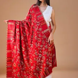 SWI Stylish Women Ethnic Motifs Woven Design Shawl-image-78