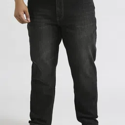 Sizeupp Pluse Size Men Clean Look Light Fade Regular Fit Jeans-image-19