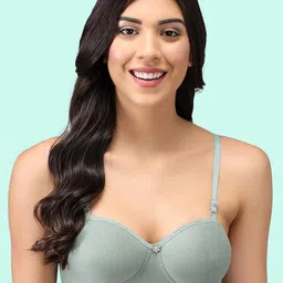 Samvar Green Cotton Non-Wired Non Padded Minimizer Bra-picture-27
