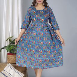 TANISHA Floral Print Maternity Fit & Flare Dress-image-98