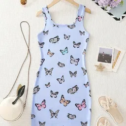 Kidotsav Girls Printed Bodycon Mini Dress-picture-23