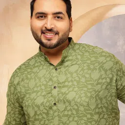 SOJANYA PLUS Floral Printed Mandarin Collar Straight Kurta-picture-48