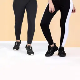 KRONMENINEN Pack Of 2 4 Way StretchableAnkle-LengthTights-image-52