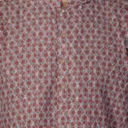RNG Safawala Men Regular Thread Work Dupion Silk Kurta with Trousers image 3