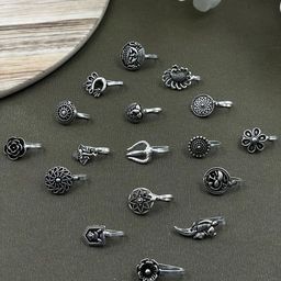 NAMAN ARTS Silver-Plated Stud Nosepin-42