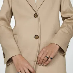 MANGO Single-Breasted Longline Overcoat image 2