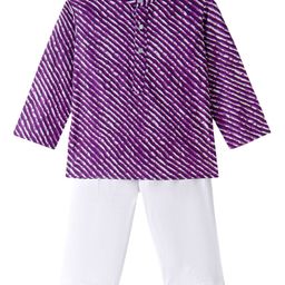 JAV CREATIONS Boys Striped Cotton Kurta with Pyjama-image-56
