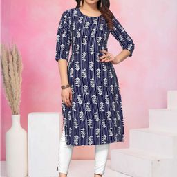 KETAKI FASHION Women Pack of 3 Striped Printed Crepe Straight Kurta-image-28