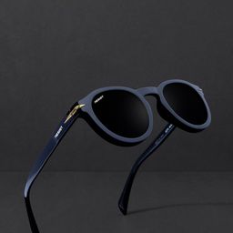 RESIST EYEWEAR Unisex Black Lens & Black Round Sunglasses with-image-136