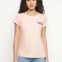 GUESS Women Printed Raw Edge T-shirt-image-14