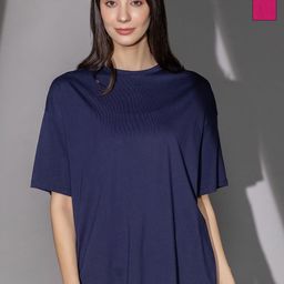 TITTLI Women Pack of 2 Solid Round Neck Pure Cotton Oversized T-shirts-image-46