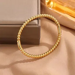MEENAZ Gold-Plated Stainless Steel Anti-Tarnish Bangle-Style Bracelet-18