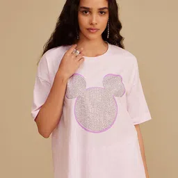 Kazo Women Graphic Printed Round Neck Cotton T-shirt-image-60