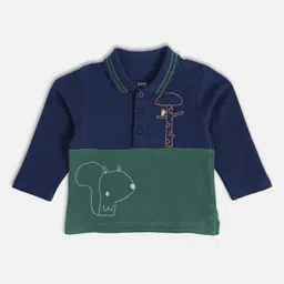 MINI KLUB Boys Colourblocked Polo Collar T-shirt-47