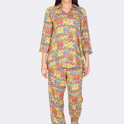 BAESD Abstract Printed Shirt With Trousers Co-Ords-picture-4