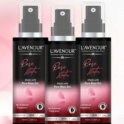 L'AVENOUR Set Of 3 Steam Distilled Pure Rose Water For Glowing & Hydrated Skin-100 ml Each-8